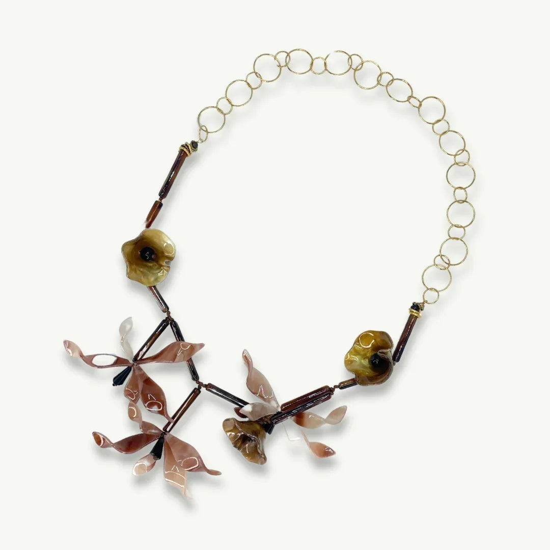 ACETATE FLOWER NECKLACE