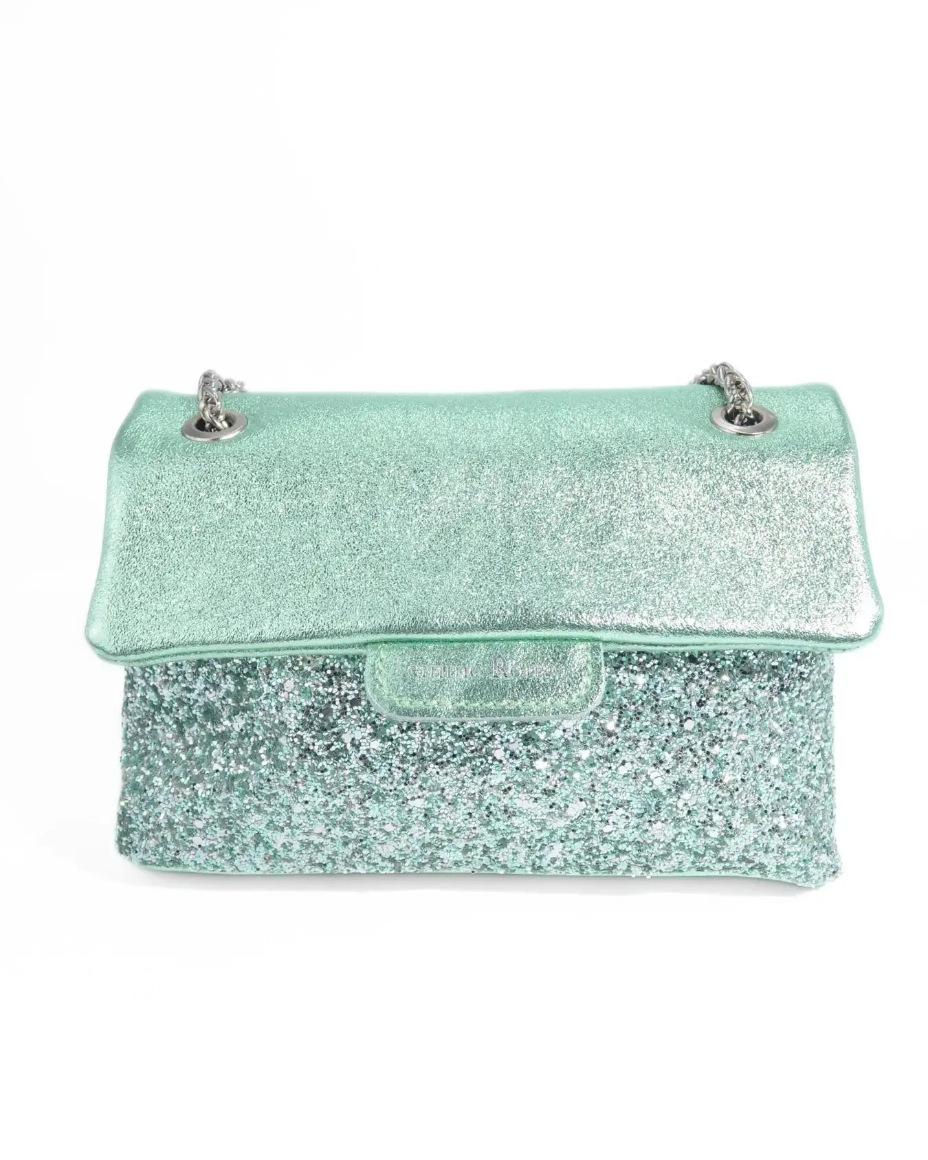 GLITTER CLUTCH BAG | GREEN