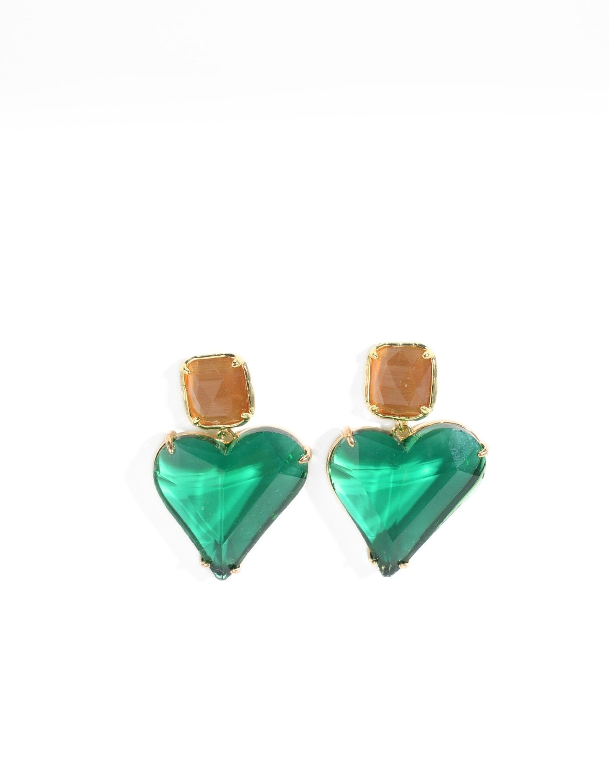 ORECCHINO CUORE | VERDE (100% off)