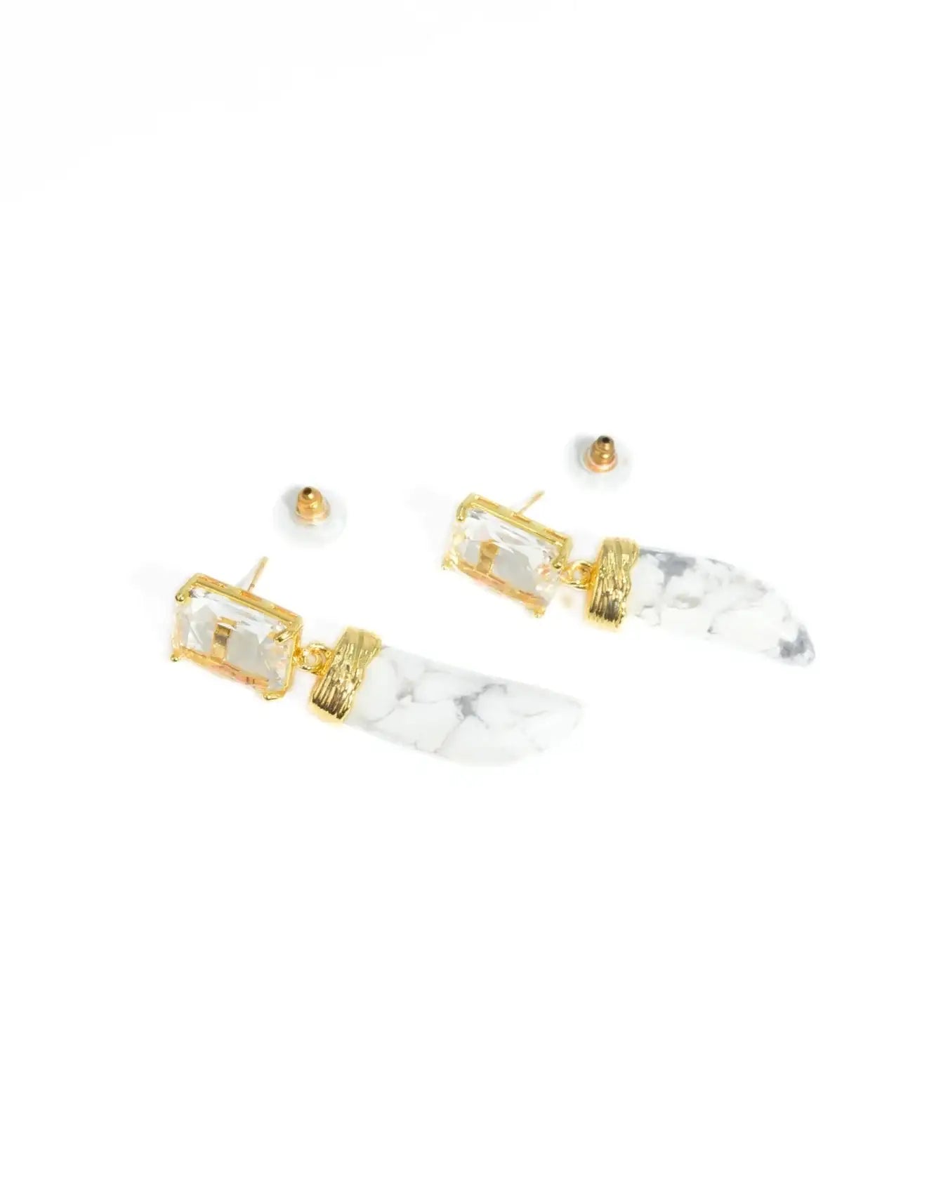 HORN EARRING - WHITE