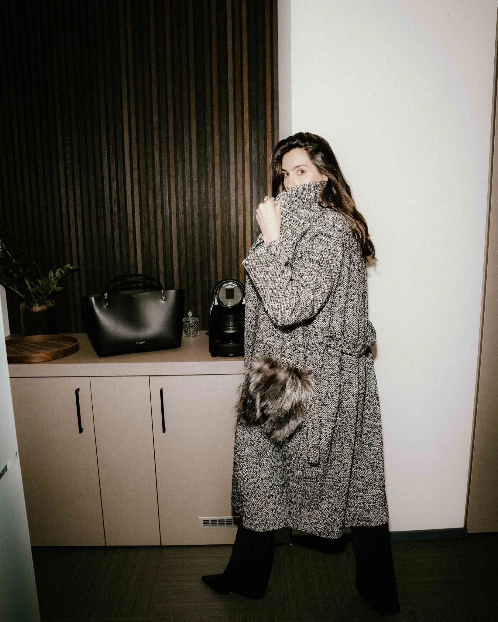 BOUCLE COAT -BORDEAUX