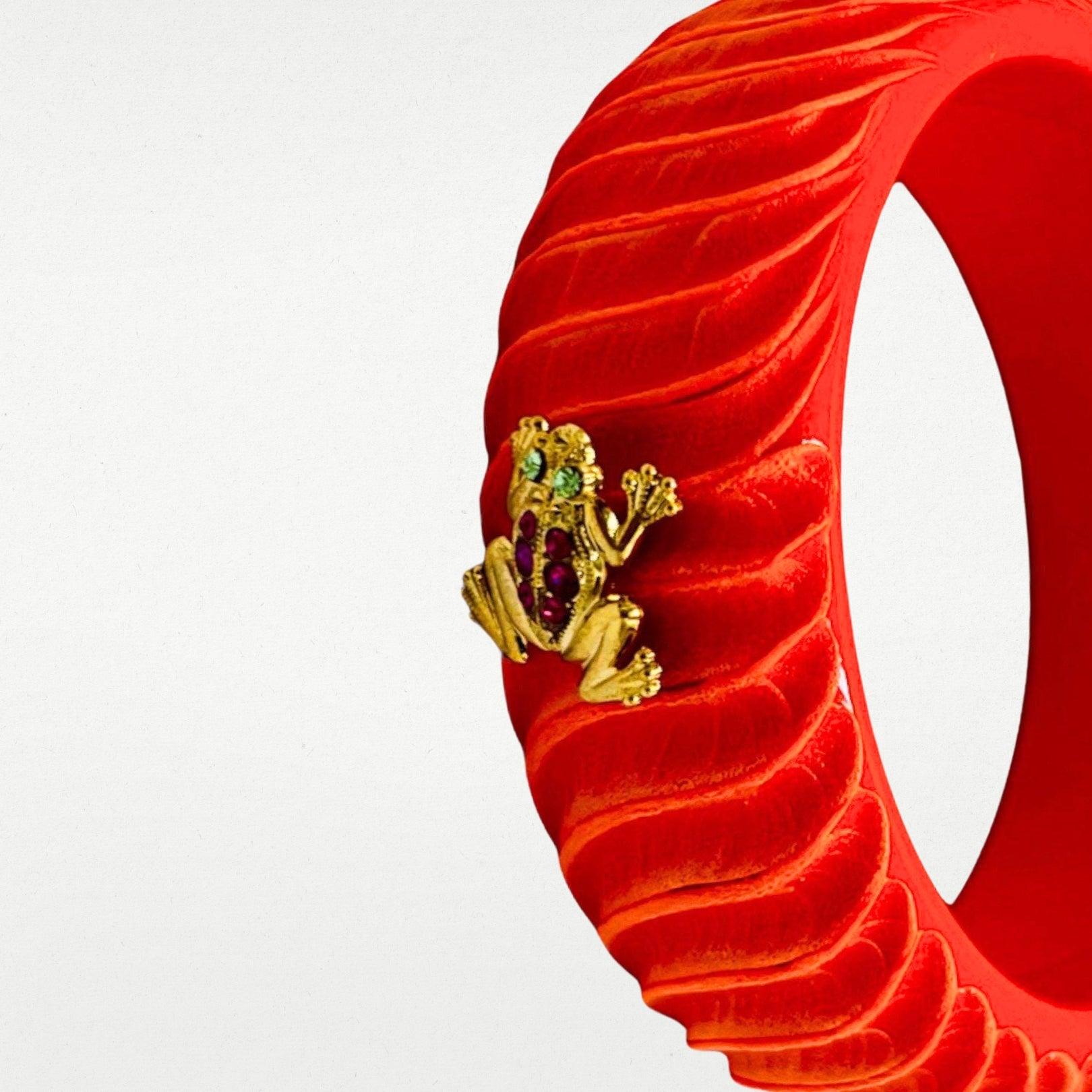BRACCIALE ACETATE FROG | ARANCIONE - Almala