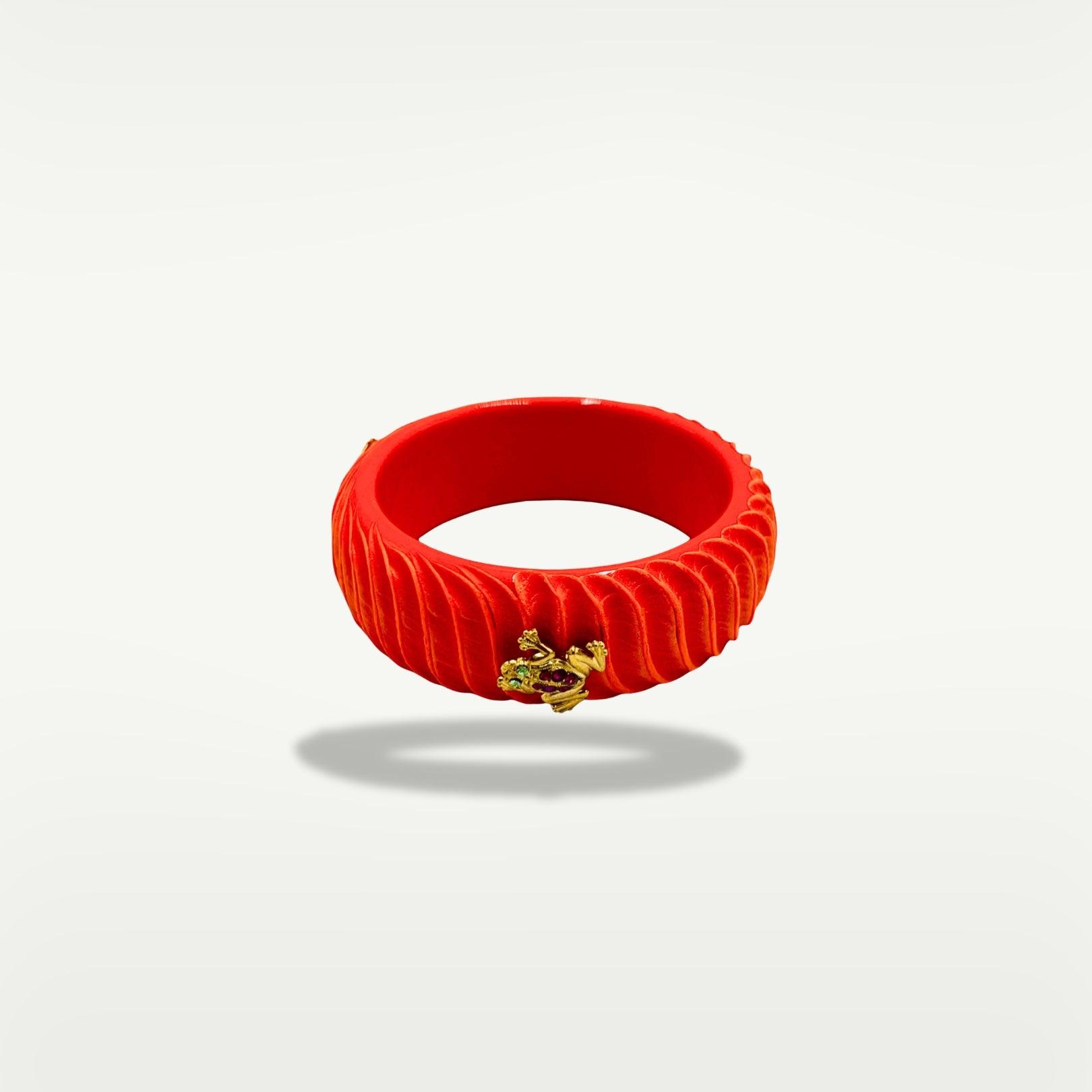 BRACCIALE ACETATE FROG | ARANCIONE - Almala