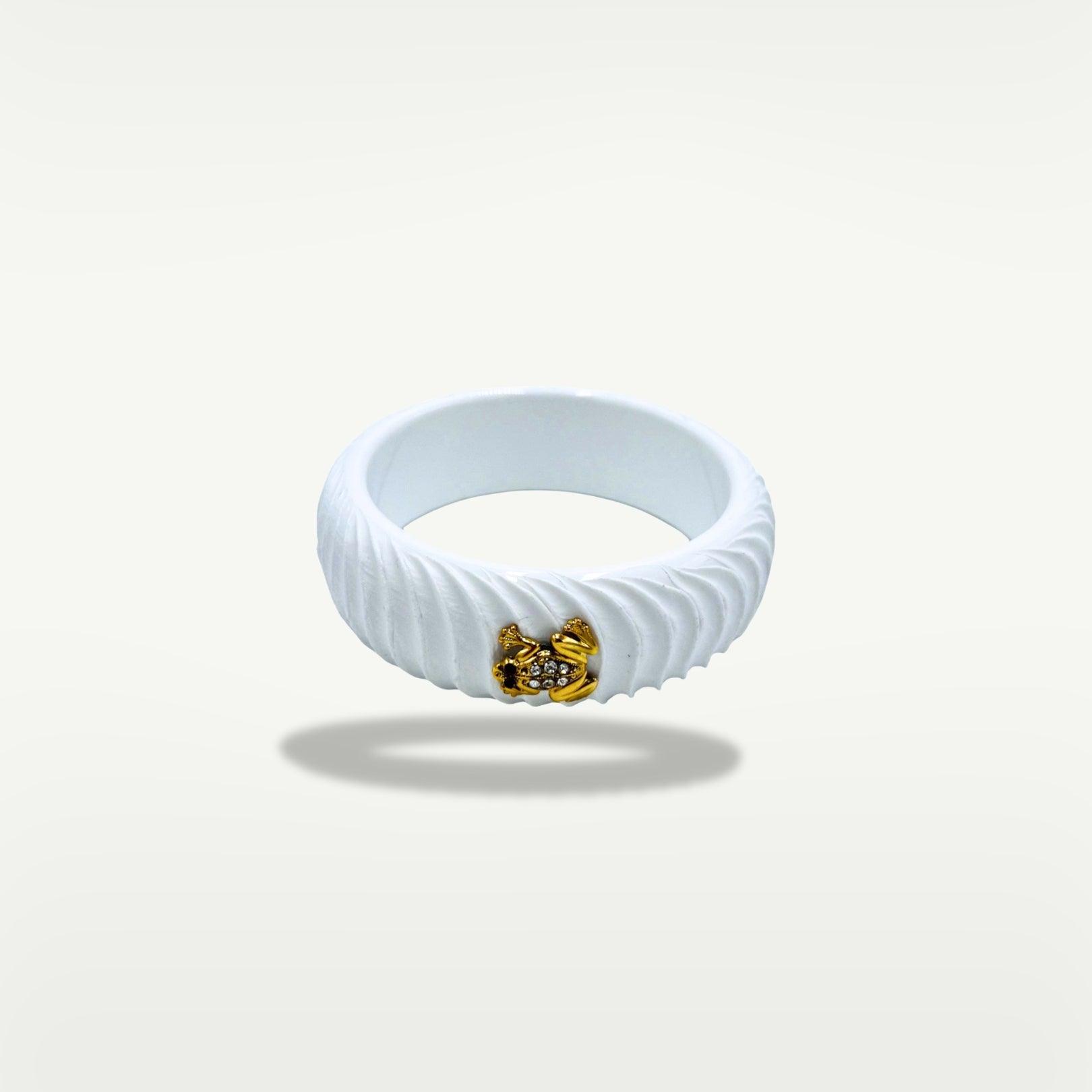 BRACCIALE ACETATE FROG | BIANCO - Almala