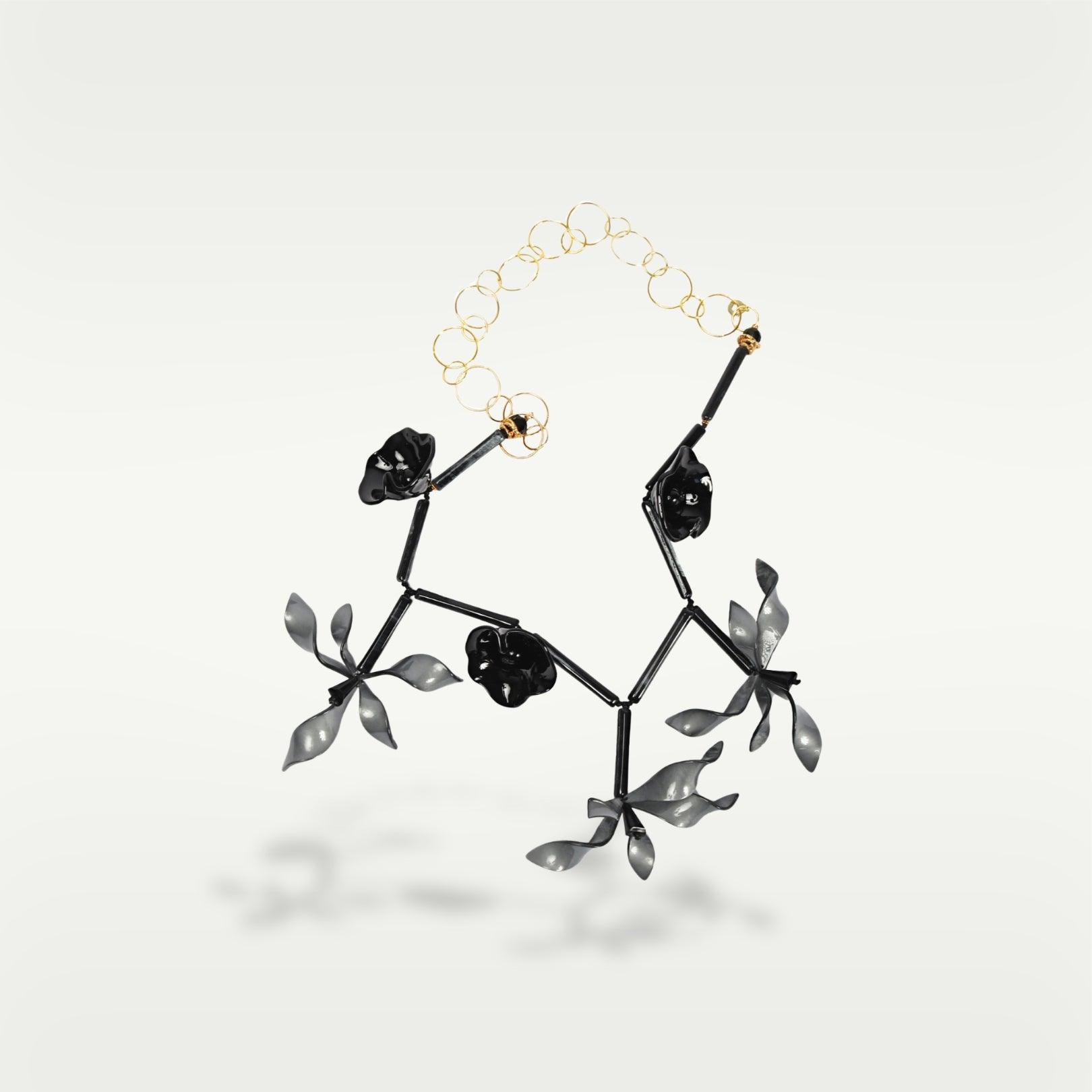 COLLANA FIORE ACETATE | NERO - Almala