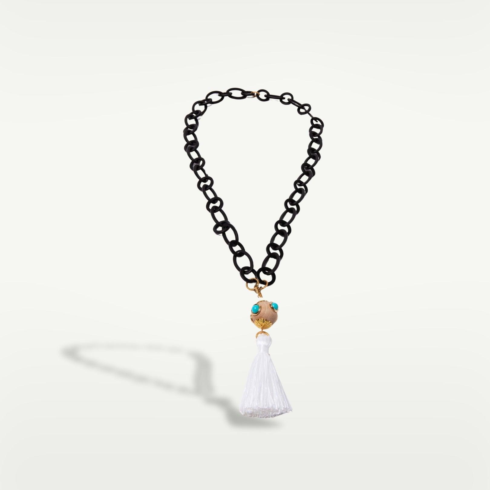 COLLANA NAPPA BLACK & WHITE | BIANCO - Almala
