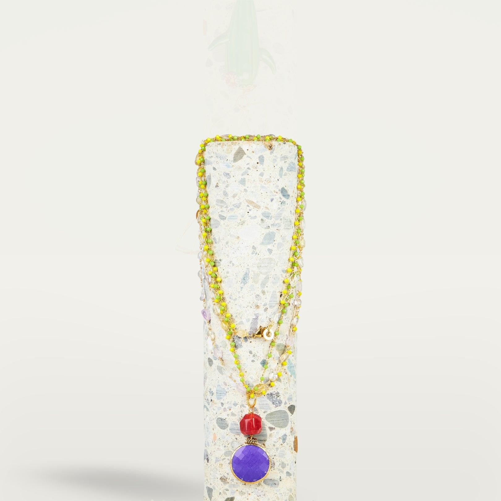 COLLANA ROSARIO STONE | VIOLA - Almala