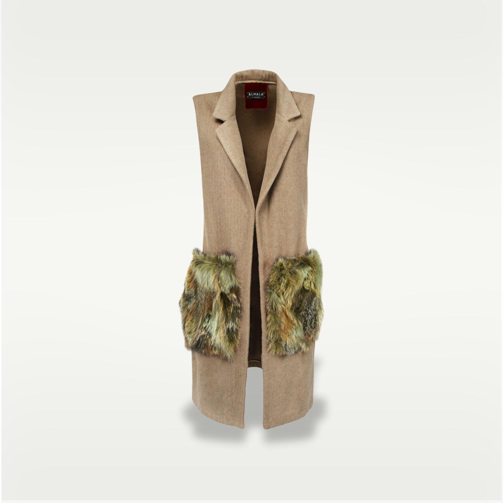 GILET | AVORIO/VERDE - Almala