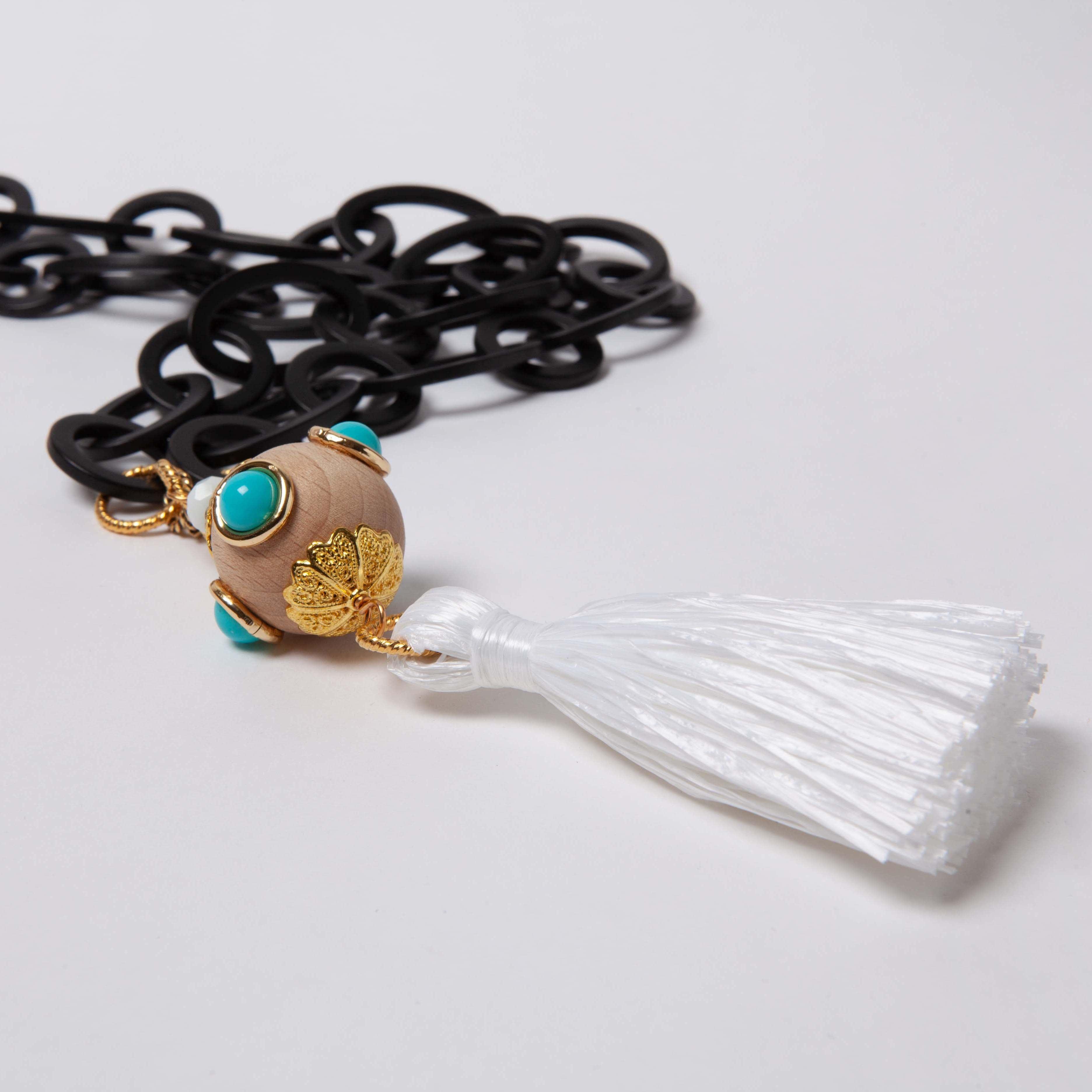 COLLANA NAPPA BLACK & WHITE | BIANCO - Almala