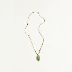 TOURMALINE HEART NECKLACE - GREEN