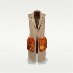 VEST | IVORY/RUST