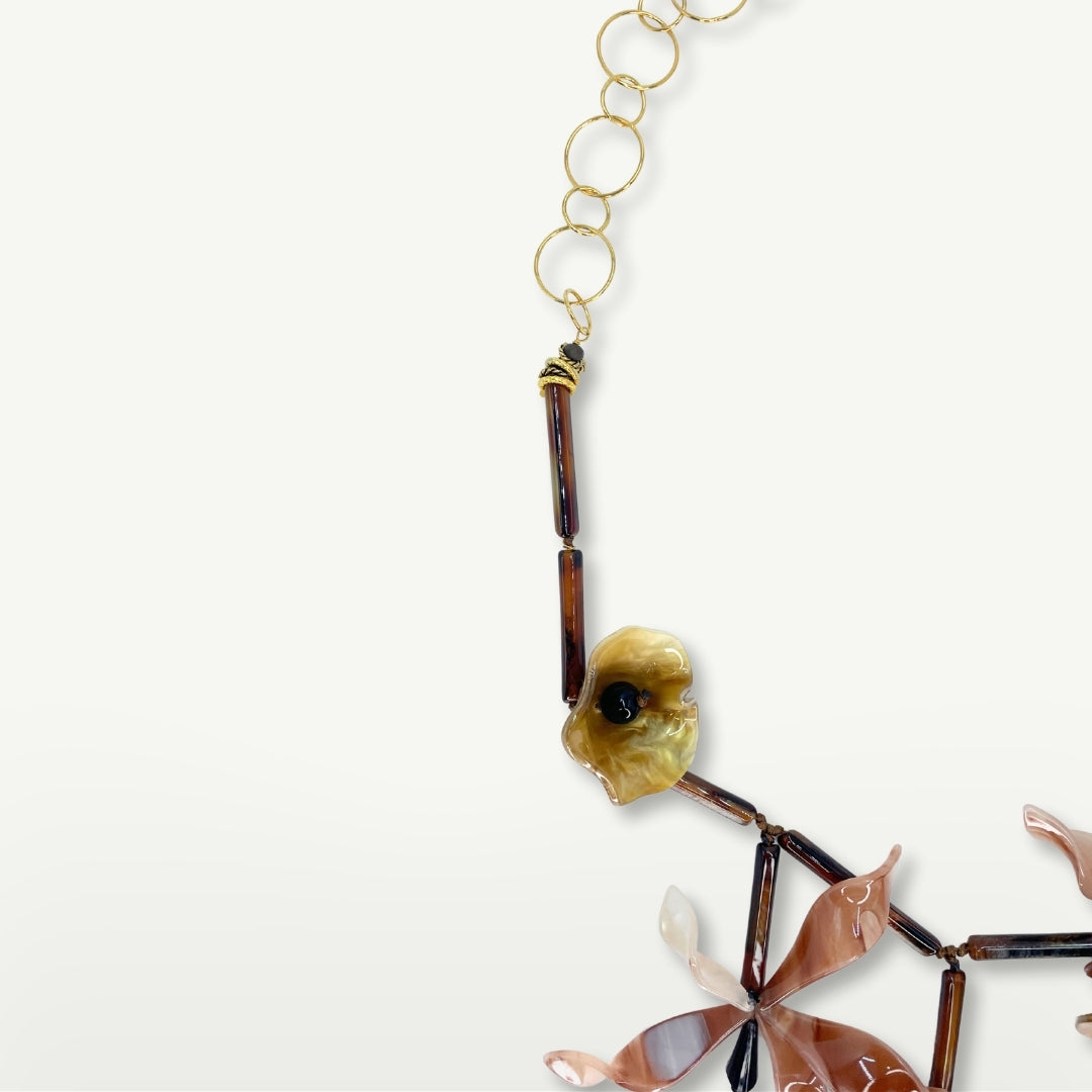 ACETATE FLOWER NECKLACE