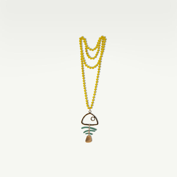 SMOOTH NECKLACE | TURQUOISE/YELLOW