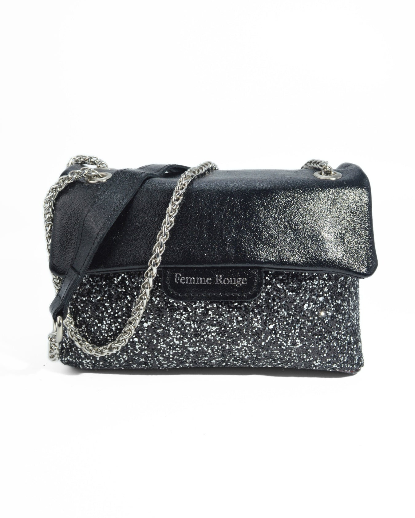POCHETTE GLITTER | NERO