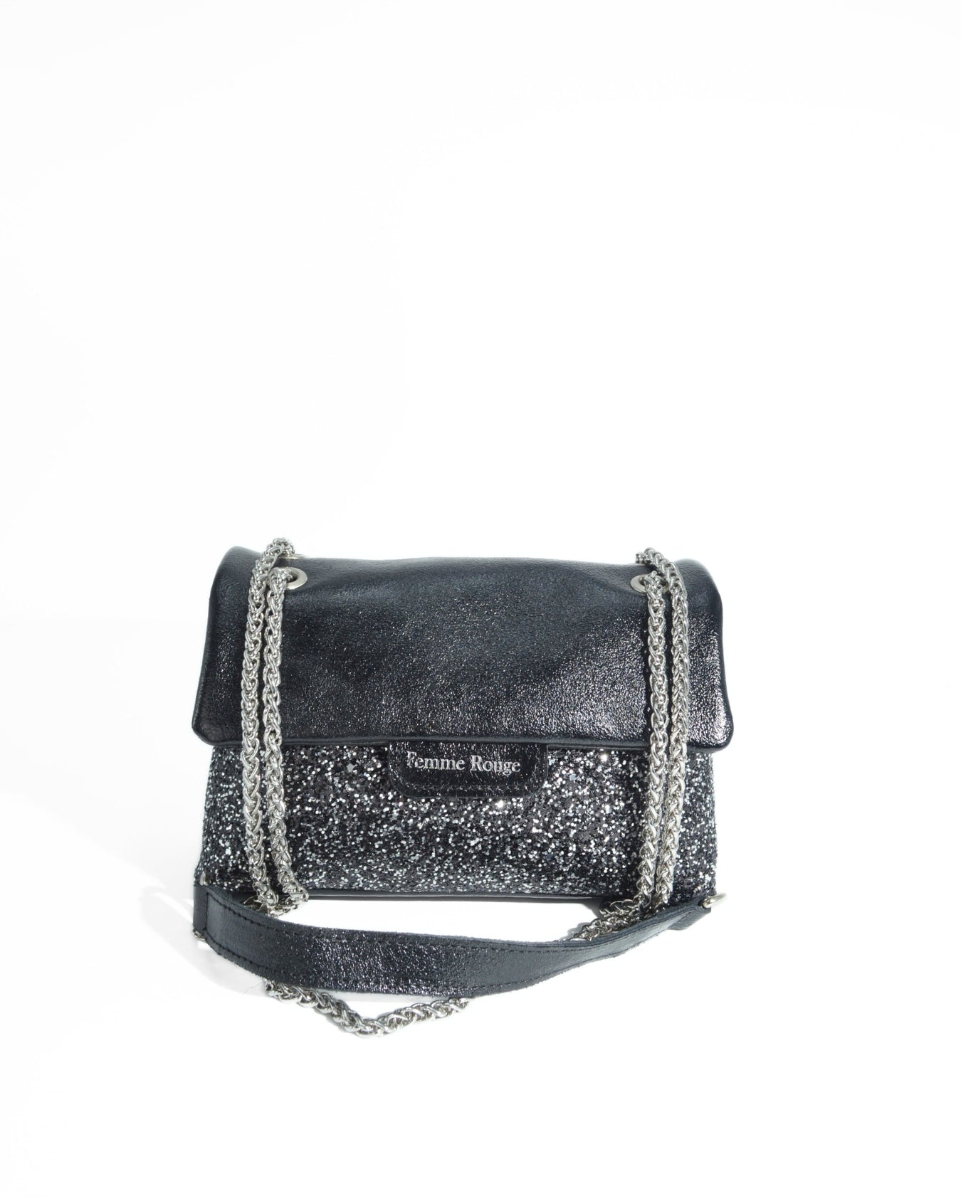 POCHETTE GLITTER | NERO