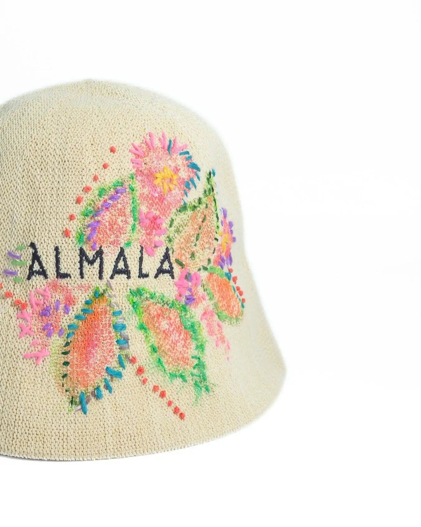 EMBROIDERED HAT | NATURAL-PINK