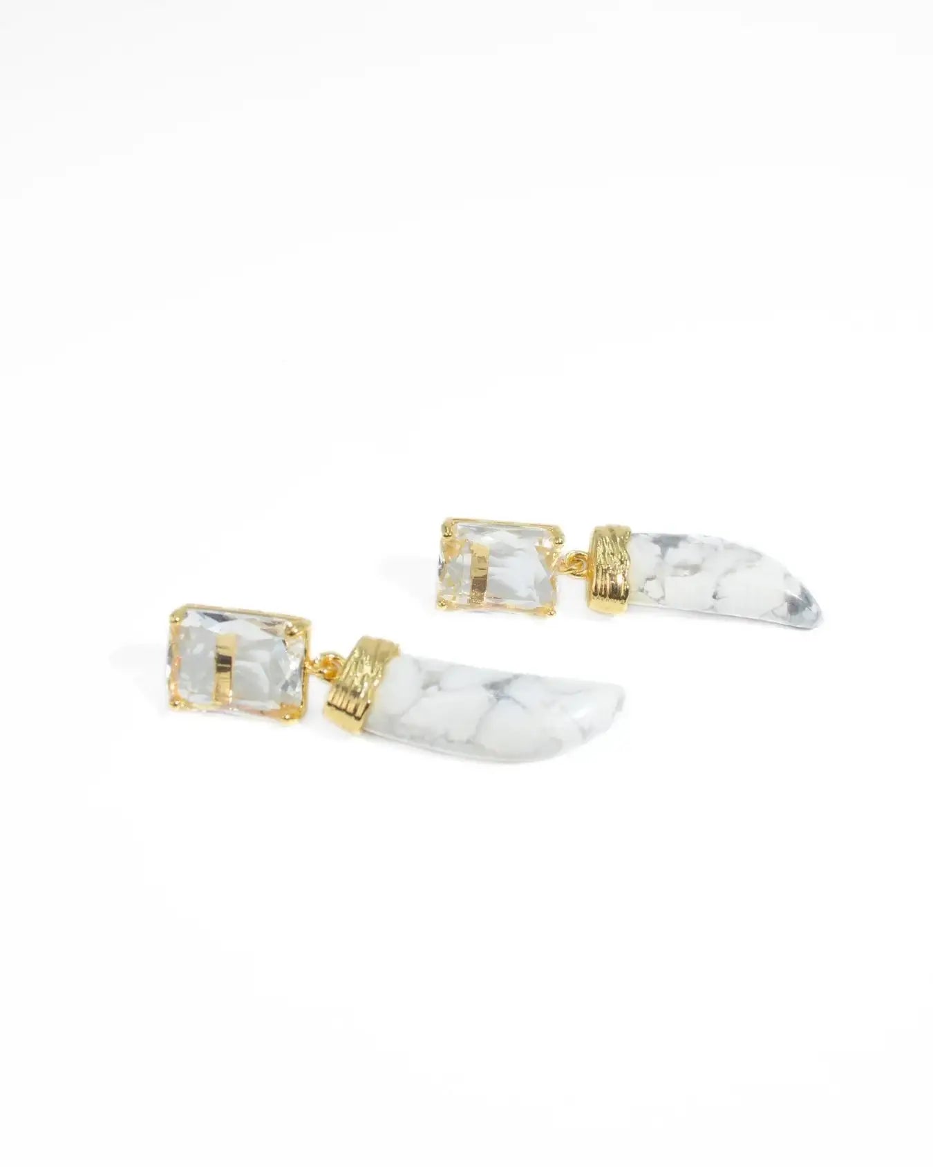 HORN EARRING - WHITE