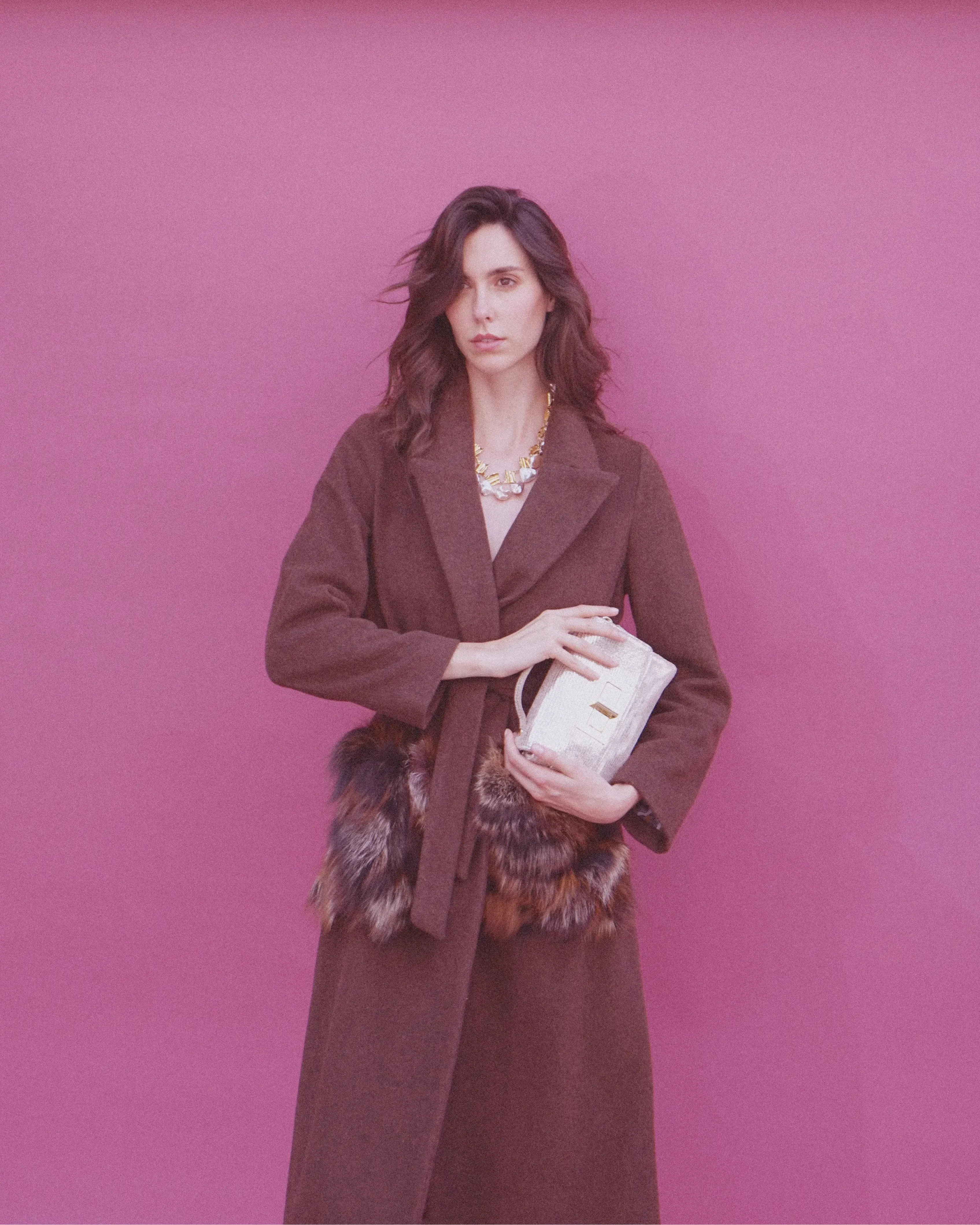 BOUCLE COAT -BORDEAUX