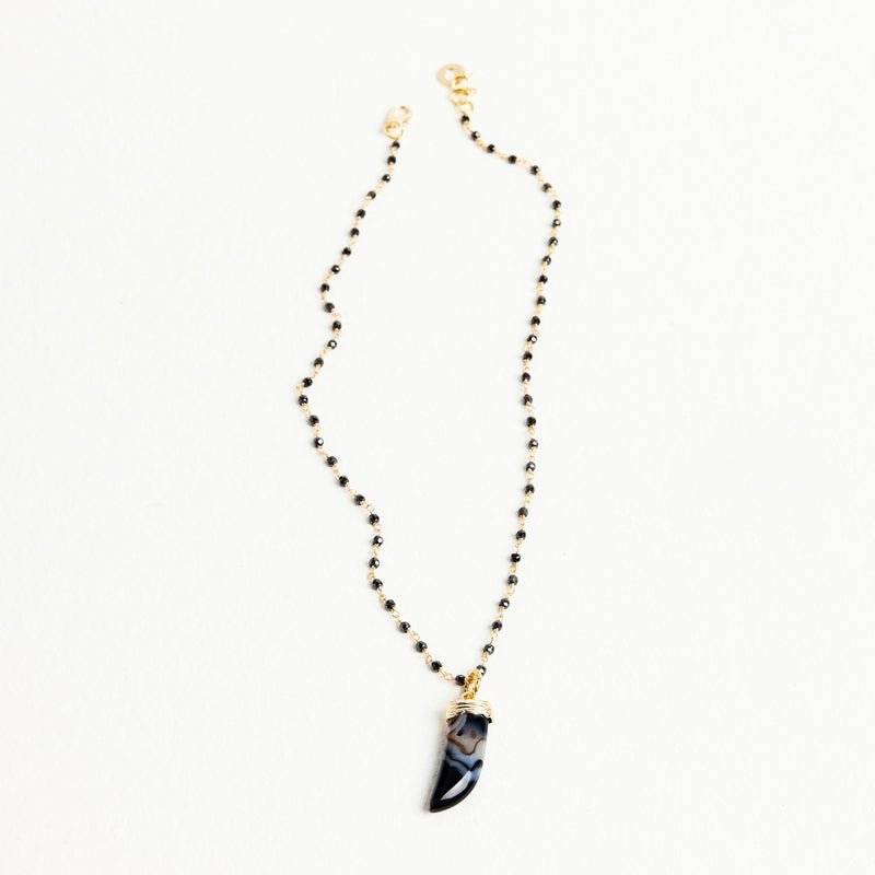 HORN NECKLACE | BLACK