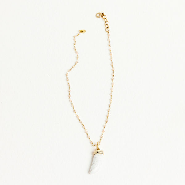 HORN NECKLACE | WHITE