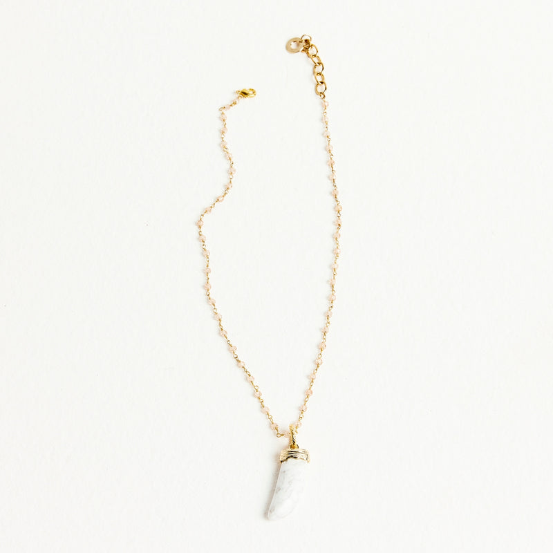 HORN NECKLACE | WHITE