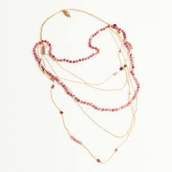 MULTI-STRAND NECKLACE | PINK