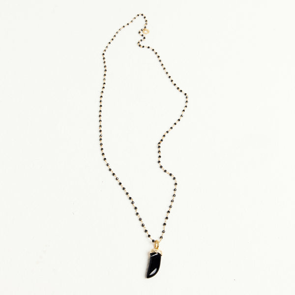 HORN NECKLACE | BLACK