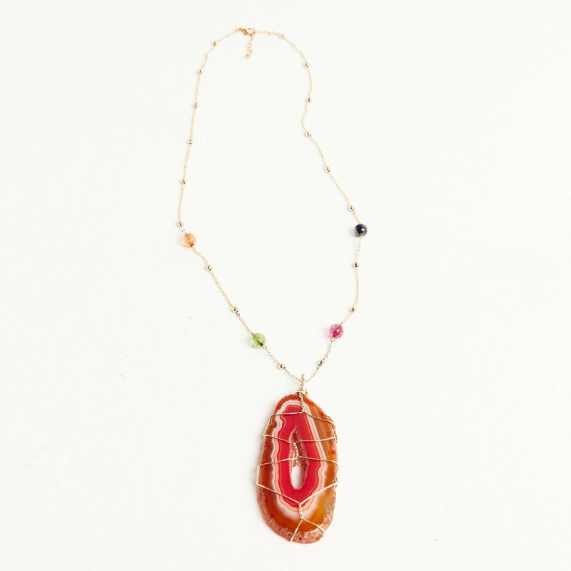 AGATE NECKLACE | CARNELIAN