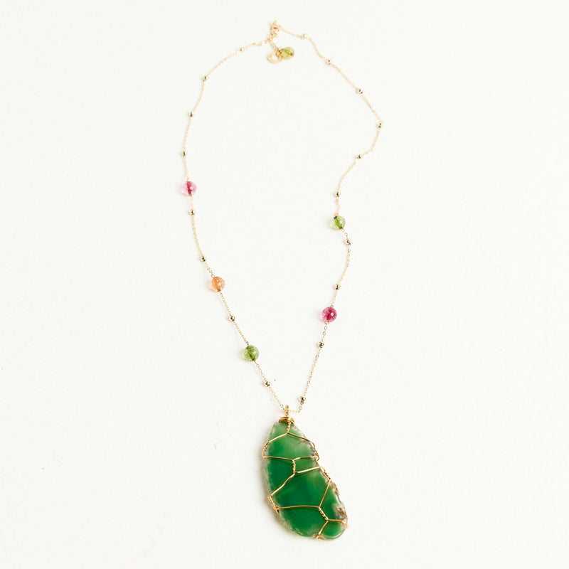 AGATE NECKLACE | GREEN