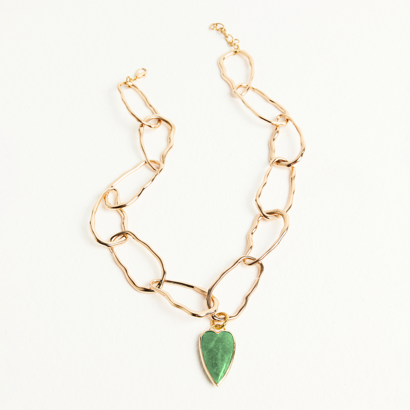 HEART CHOKER - GREEN