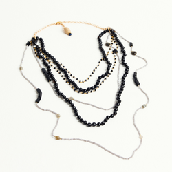 MULTI-STRAND NECKLACE | BLACK