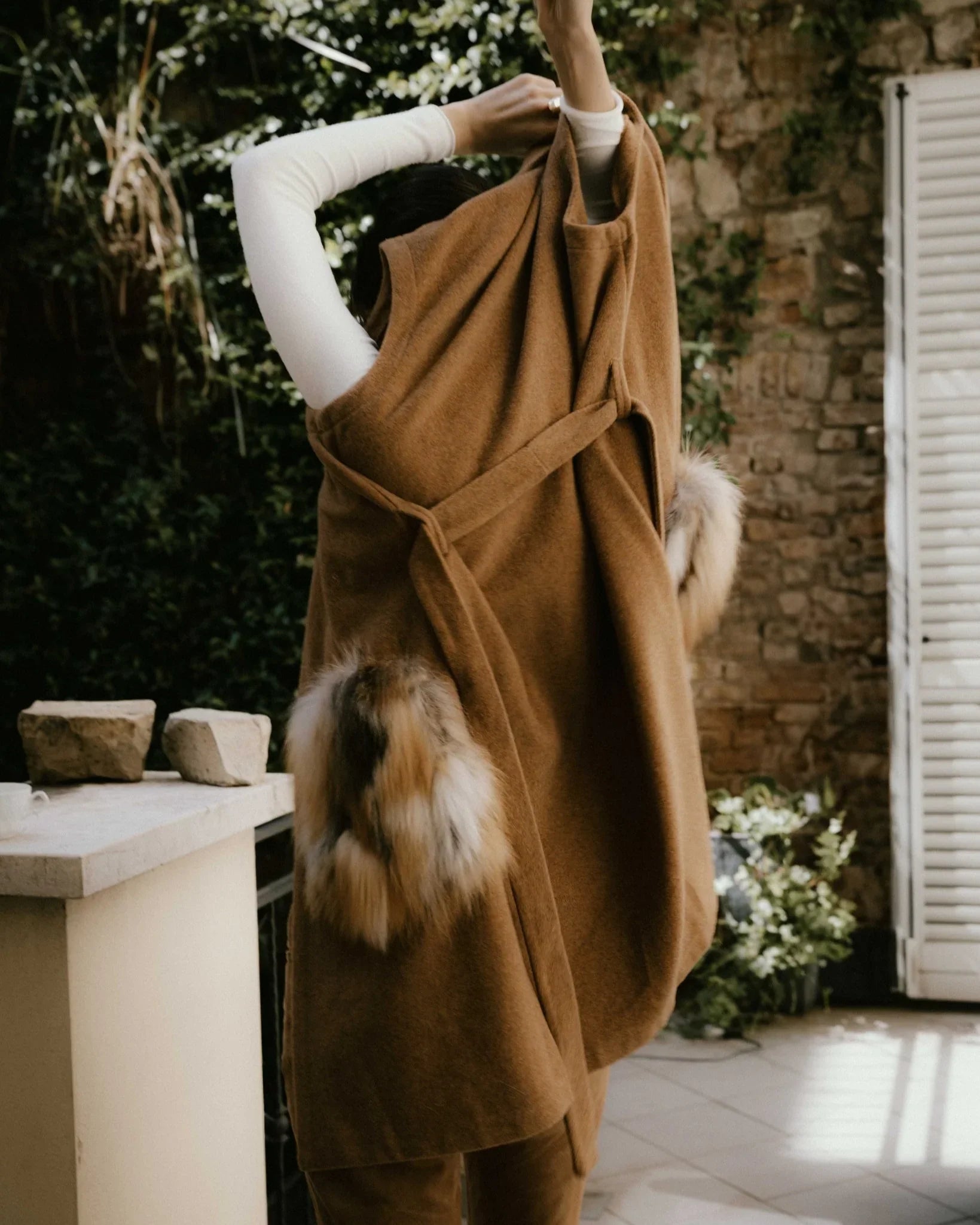 BOUCLE COAT -BORDEAUX