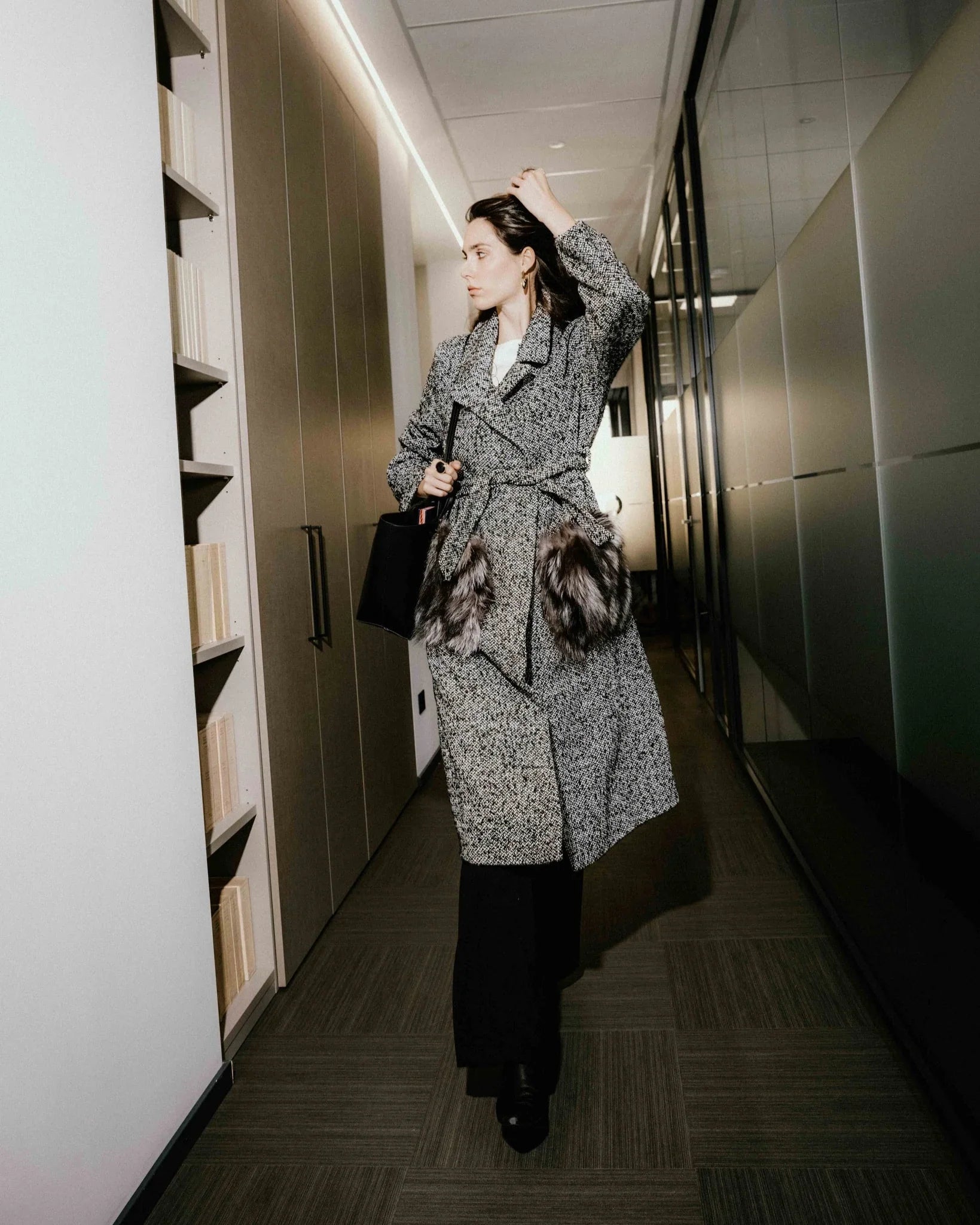 BOUCLE COAT -BORDEAUX